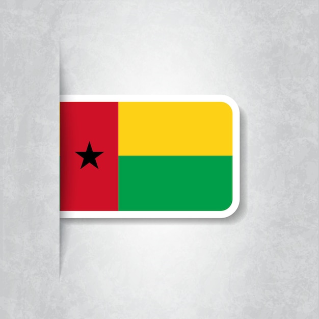 Vektor flagge guinea-bissaus