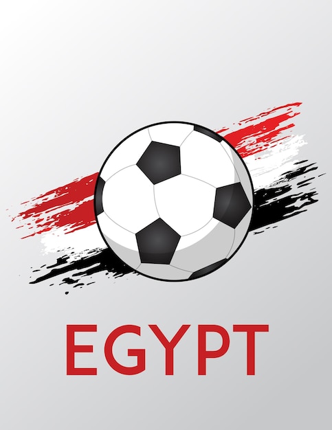 Flagge Ägyptens mit Pinseleffekt für Fußballfans