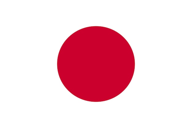 Vektor flagge japans, vektorgrafik, offizielles symbol des landes