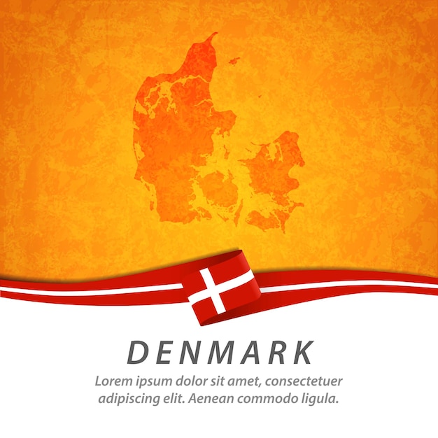 Flagge mit zentraler karte