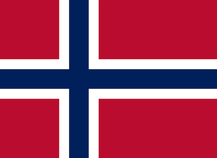 Vektor flagge norwegens