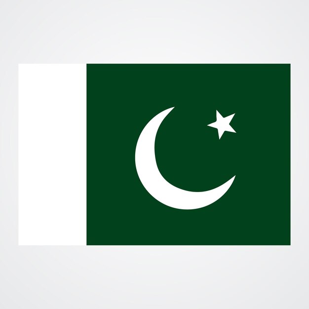 Flagge Pakistans mit isoliertem Hintergrund mit Farbverlauf