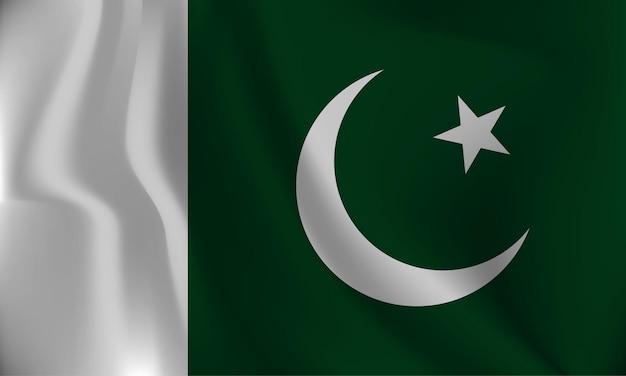 Flagge Pakistans mit Welleneffekt aufgrund des Windes
