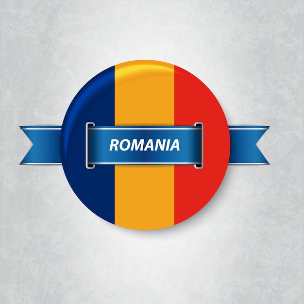Flagge rumäniens im kreis