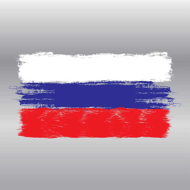 Flagge russlands und schwarzer stempel sanktionsvektor illustration