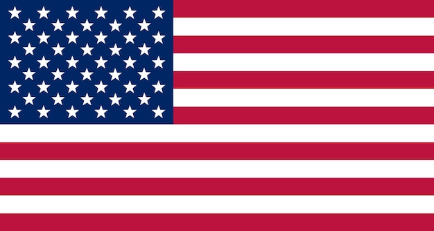 Flagge USA Handgezeichnete Stilillustration mit Grunge-Effekt und Aquarell amerikanische Flagge