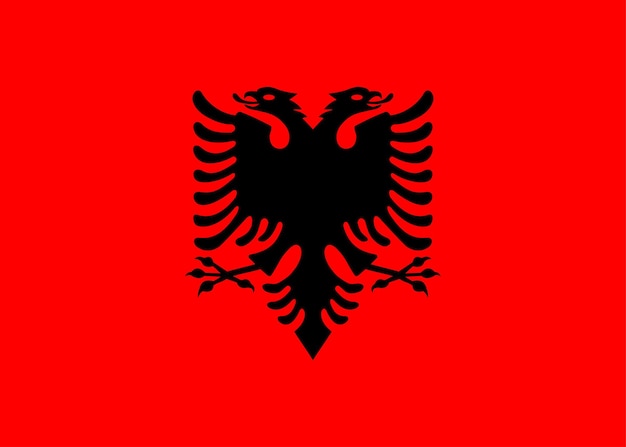 Vektor flagge von albanien