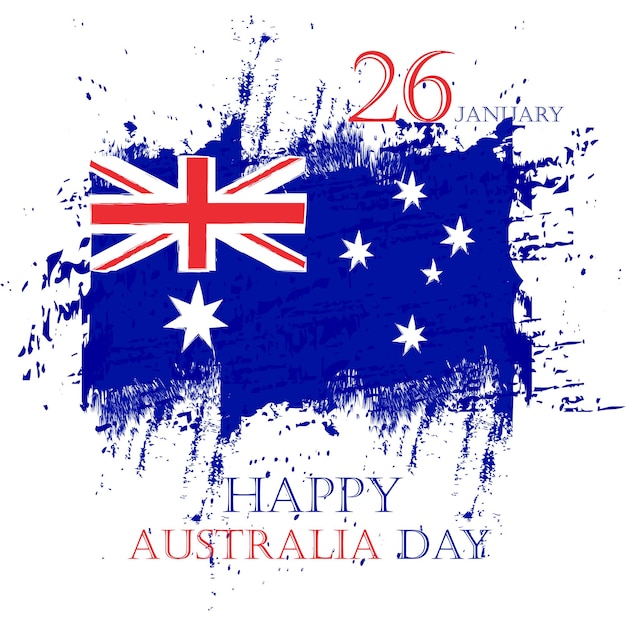 Flagge von Australien Pinselstrich Hintergrund