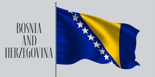 Flagge von bosnien und herzegowina