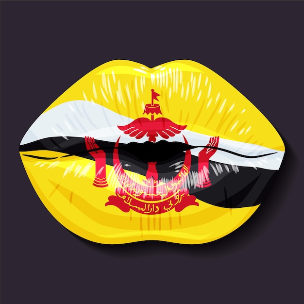 Vektor flagge von brunei