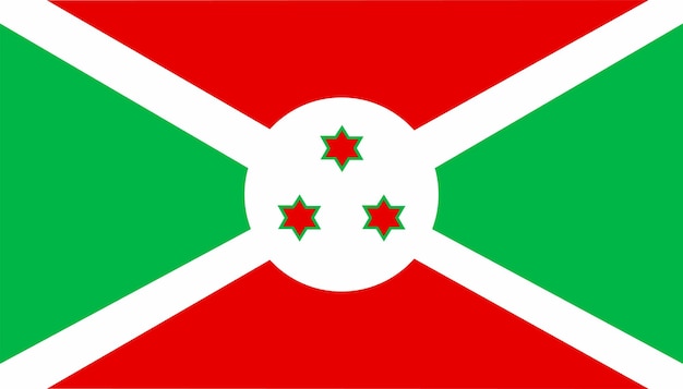 Vektor flagge von burundi im vektor