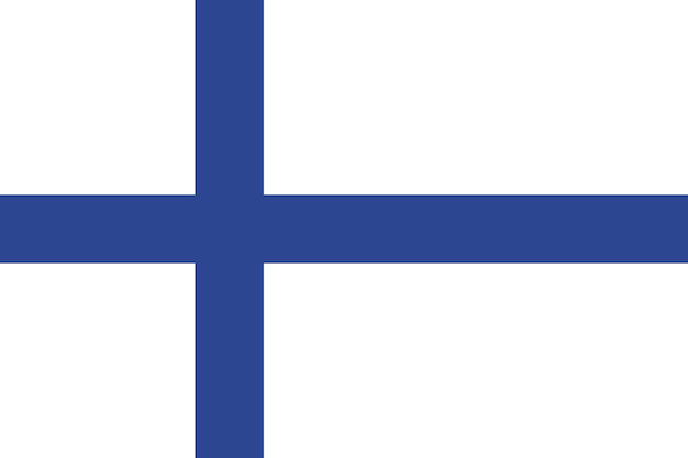 Vektor flagge von finnland