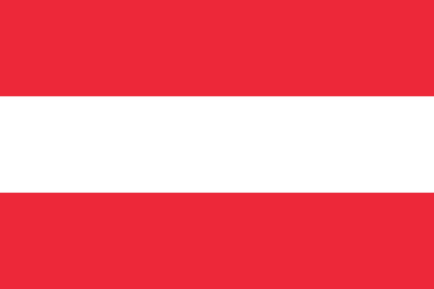 Vektor flagge von österreich-vektorillustration
