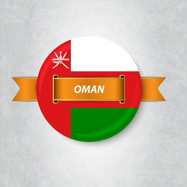 Flagge von oman in einem kreis