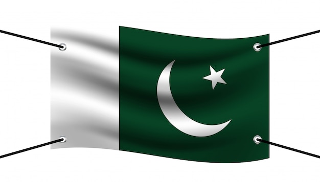 Flagge von pakistan banner vorlage.