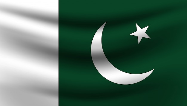 Flagge von Pakistan Hintergrundschablone.