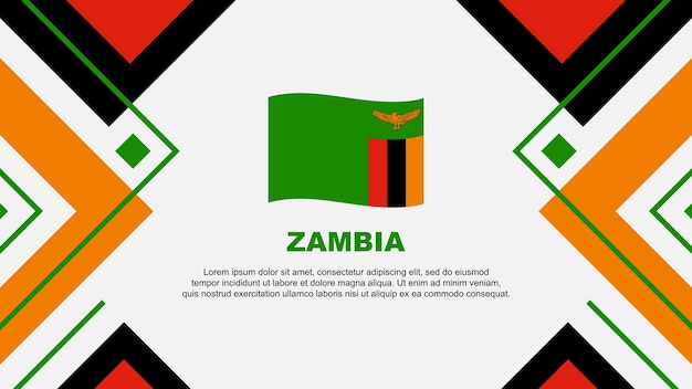 Flagge von Sambia Abstract Hintergrunddesign Vorlage Sambia Unabhängigkeitstag Banner Tapete Vektorillustration Sambia Illustration