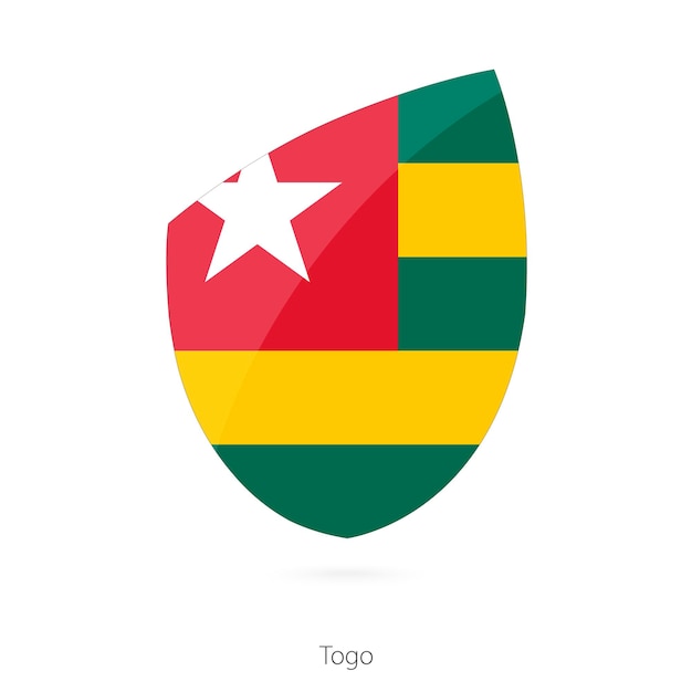 Flagge von togo rugby-flagge von togo