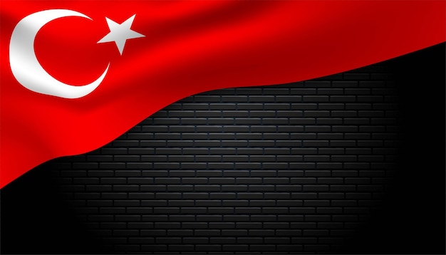 Flagge von turki-hintergrund.