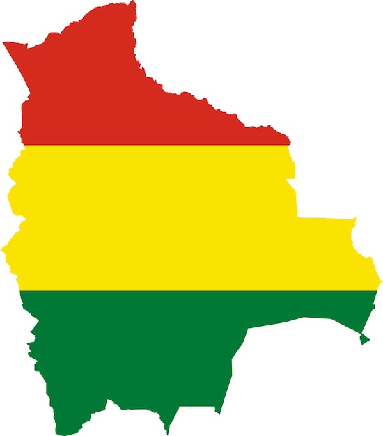 Flaggekarte von Bolivien