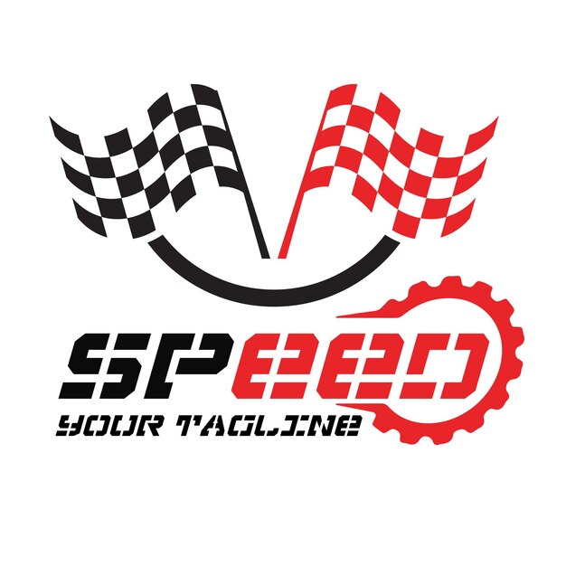 Flaggen-Logo-Speedo-Text-Eps-Datei-Vorlage