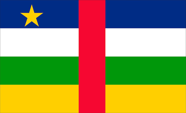 Vektor flaggendesign der zentralafrikanischen republik