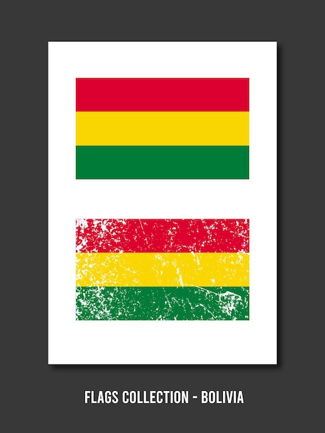 Vektor flaggensammlung bolivien