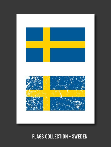 Vektor flaggensammlung schweden