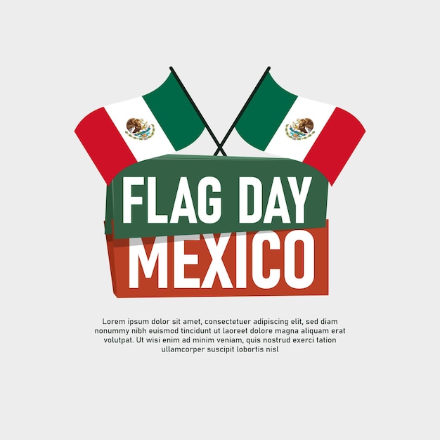 Flaggentag mexiko hintergrund