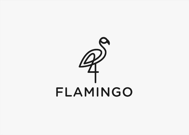 Flamingo-logo-design-vektor-silhouette-illustration