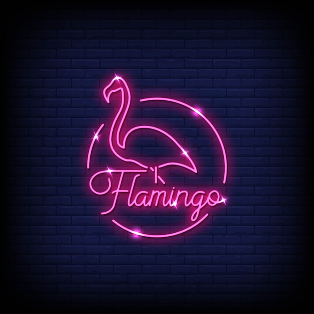 Flamingo-neonzeichen-art-text