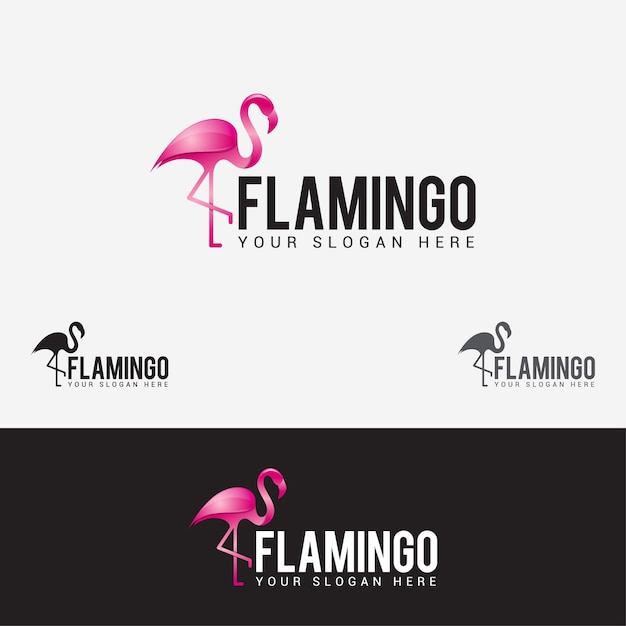 Vektor flamingo-vogel-logo