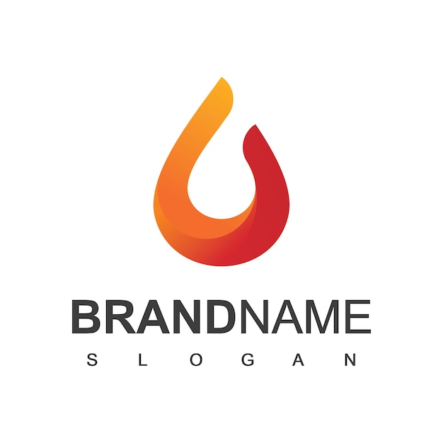Flamme logo design vektor