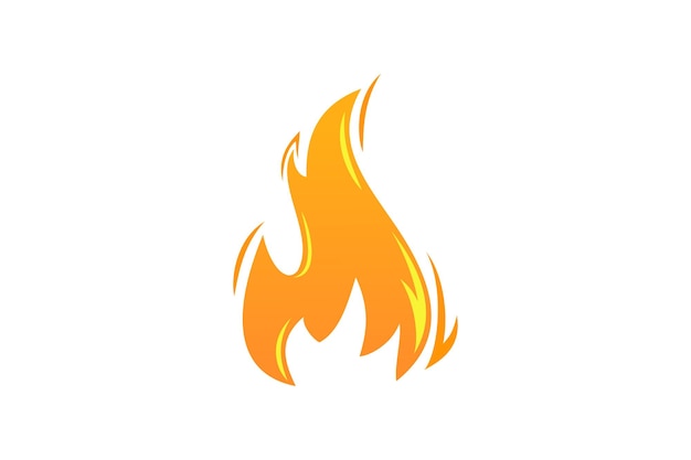 Flamme-Symbol isoliert Feuer-Vektor-Illustration-Vorlage