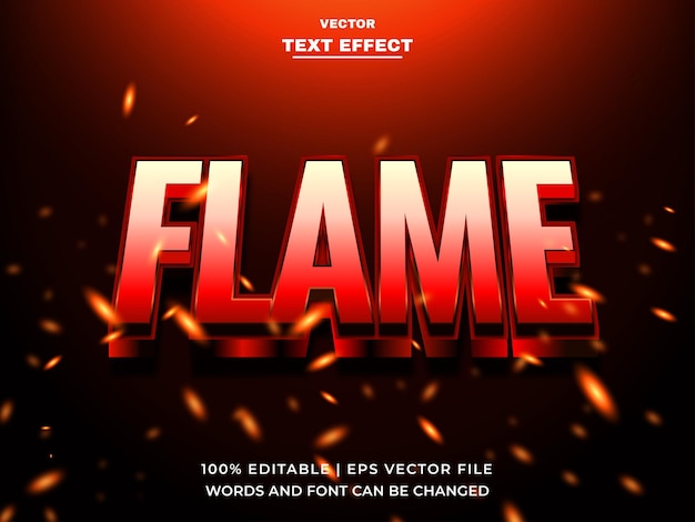 Flammenbearbeitbarer Texteffekt