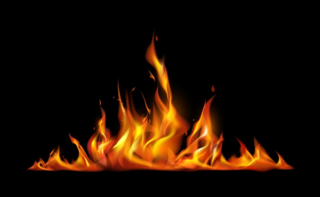 Flammendes heißes Feuer, Brennen oder Heizen von Feuerleitungen