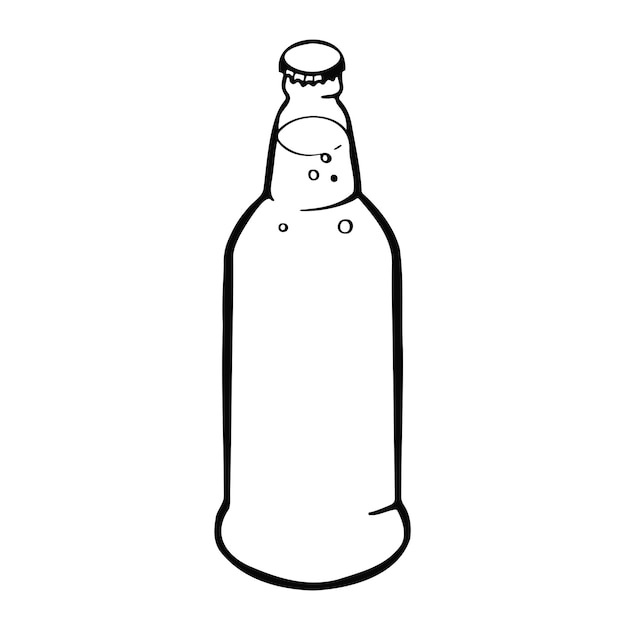 Flasche helle biervektorillustration