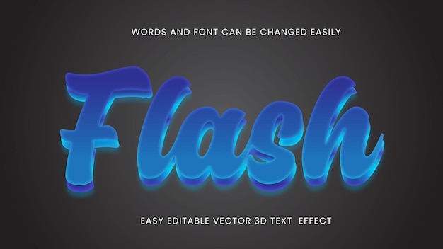 Flash 3d bearbeitbare textvektorschriftart