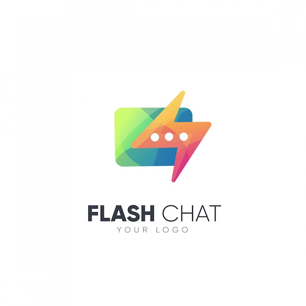 Flash-chat-logo-design