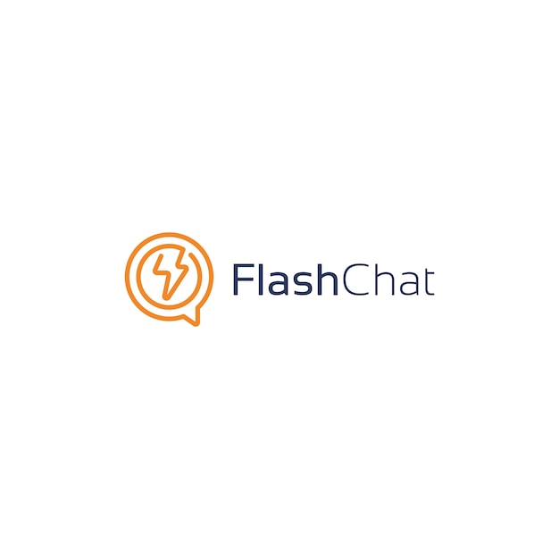 Vektor flash-chat-logo