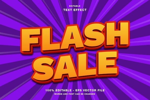 Flash Sale 3D-Texteffekt mit Cartoon-Stil