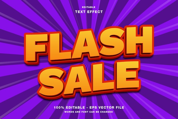 Flash Sale 3D-Texteffekt mit Cartoon-Stil