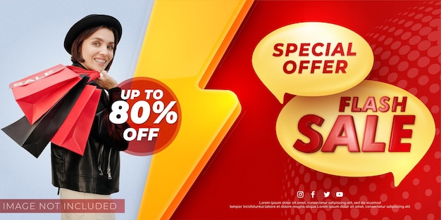 Flash Sale Banner Ende der Saison Sonderangebot Vorlagendesign