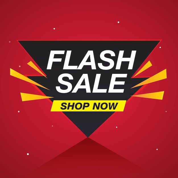 Flash sale banner vektor vorlagendesign