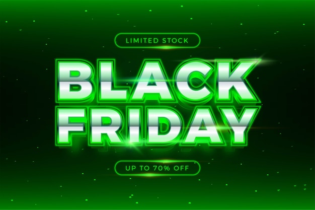 Flash sale black friday mit effektthema silber und neonrealistischem lichtkonzept