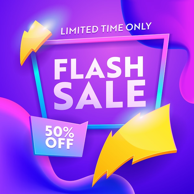 Flash Sale Discount Modernes Banner in quadratischer Größe