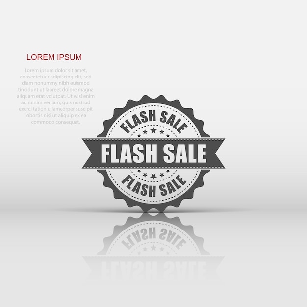 Vektor flash-sale-grunge-stempel. vektorillustration auf weißem hintergrund. geschäftskonzept-verkauf-rabatt-stempel-piktogramm