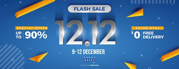 Flash-sale-hintergrundaktion bei 12 12 sale