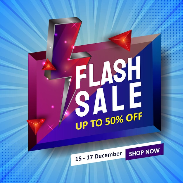 Flash sale promotion banner vorlage design