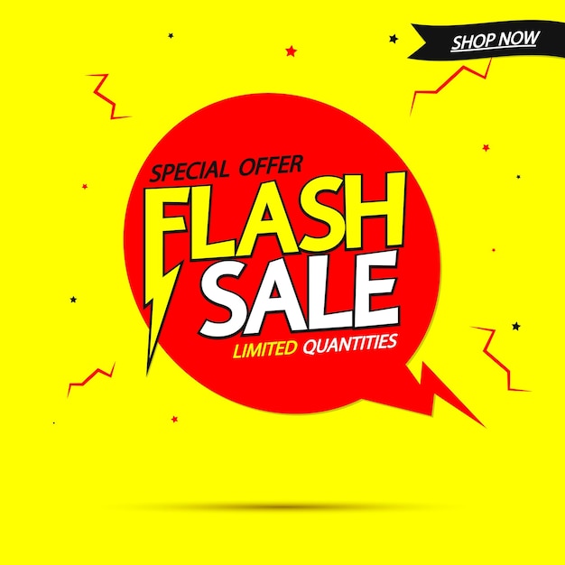 Flash-Sale-Sprechblasenbanner